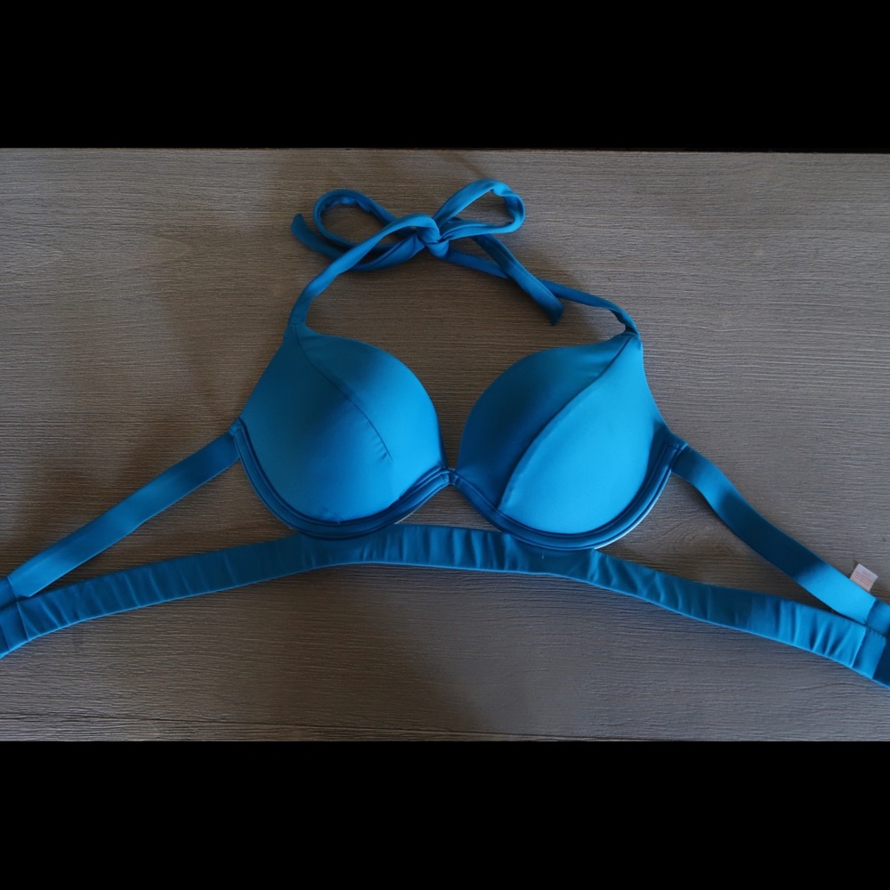 Blue VS Push Up Bikini Top